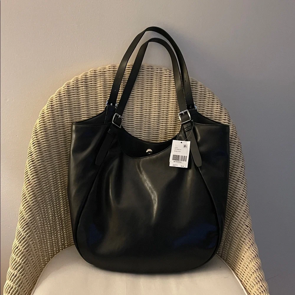 Rebecca Minkoff Black Faux Leather Ryder Tote Bag - Picture 4 of 10